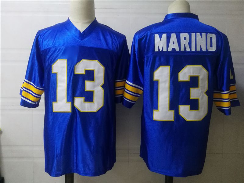Men Pittsburgh Panthers 13 Marino Blue 2025 NCAA Jersey